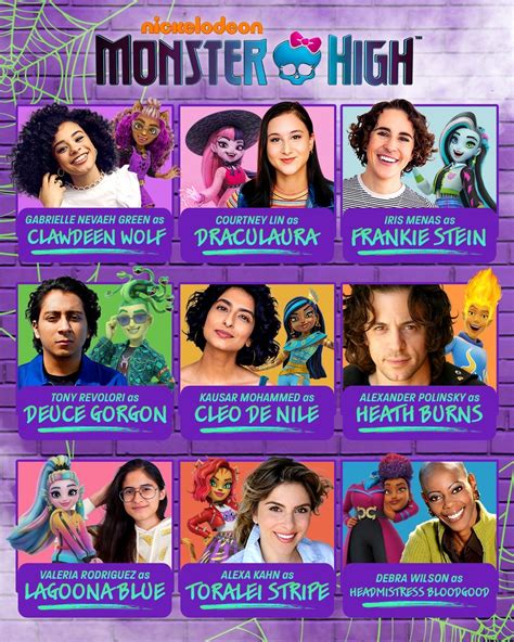 The cast for the upcoming live action Monster High movie has just been revealed!. Nickelodeon and Mattel are teaming up for the upcoming movie musical, which is set to premiere on the network in ...